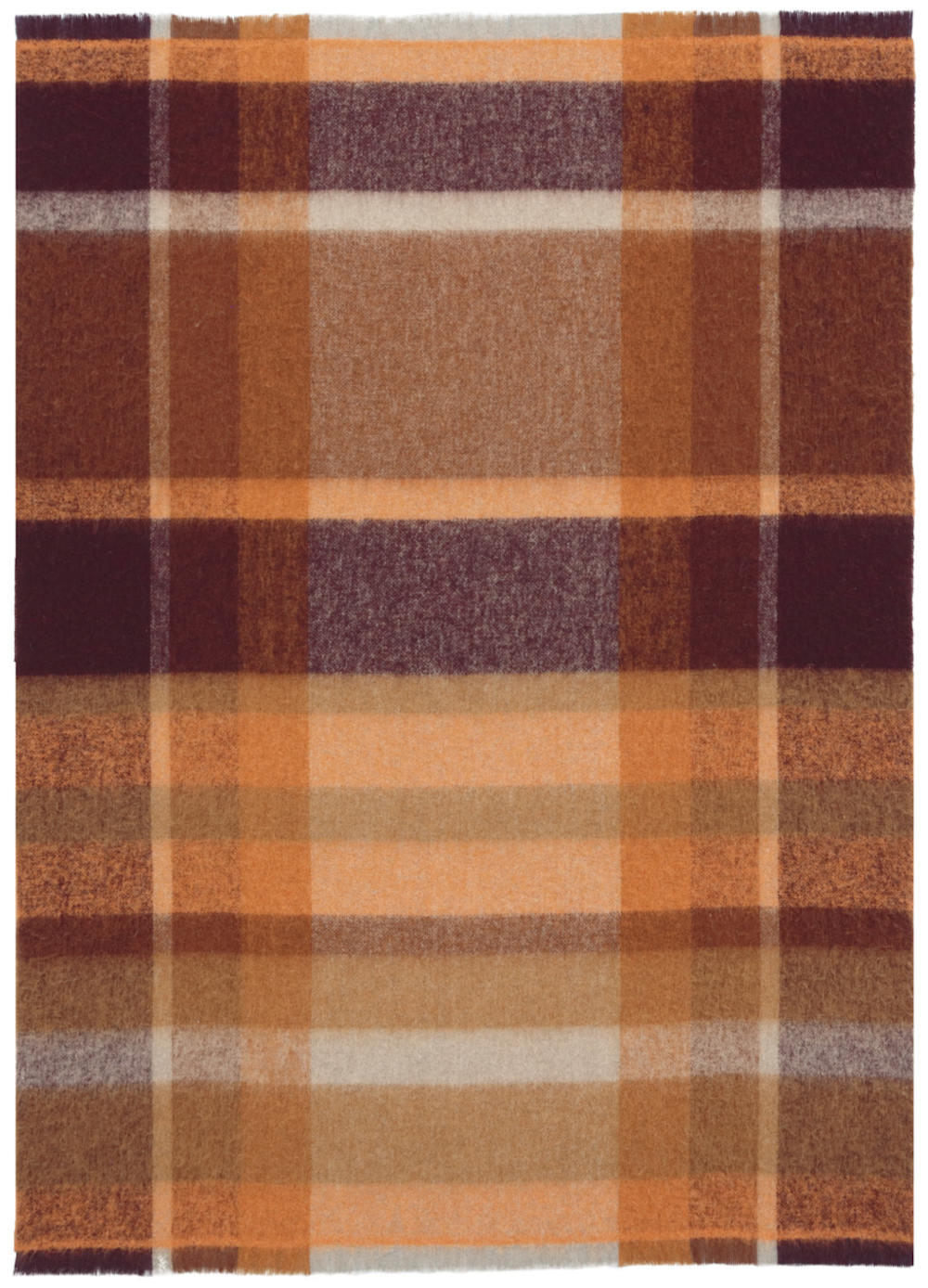 Biederlack Wohnplaid Mohair Look mit Fransen, 130x190 cm