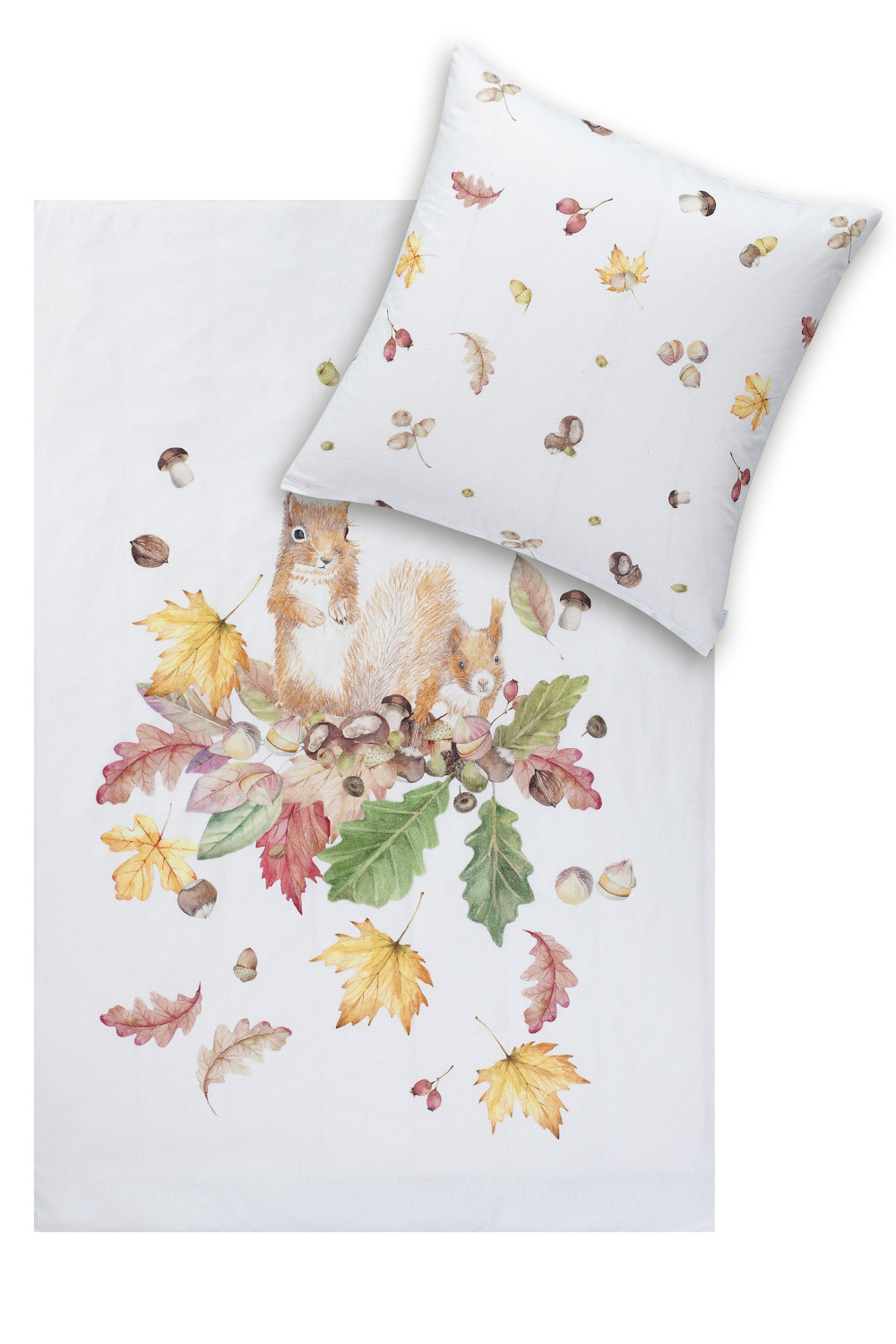 Estella Kuschelflanell Bettwäsche Squirrel natur, aus 100% Baumwolle 