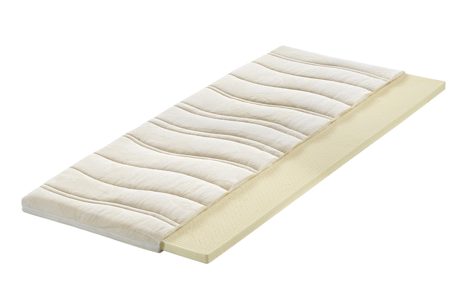 Optimo Topper Ergomed Natur Talalay Latex, 6 cm hoch, Bezug waschbar